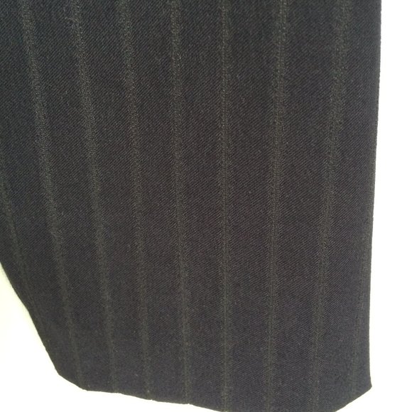 Vintage Joseph Ribkoff Womens Striped Jacket Sz 10 Navy Blue Belted Zip Closure - Picture 3 of 10